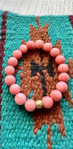 Handmade Beaded Stretch Bracelet Pink