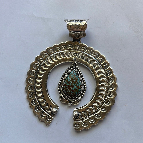 “The Statement Pendant” Handmade & Number 8 Turquoise Naja Pendant