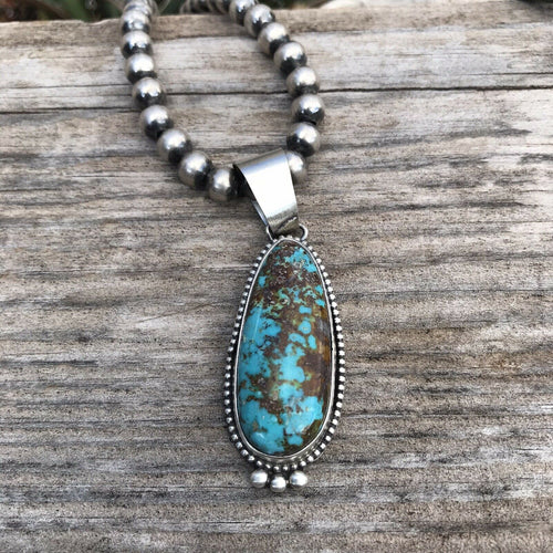 Navajo Turquoise  Sterling Silver Pendant