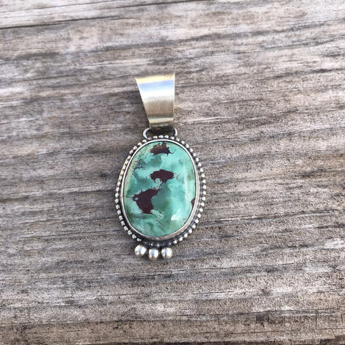 Navajo Turquoise  Sterling Silver Pendant