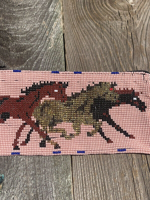 Handmade beaded southwestern Stallion Coin Purse