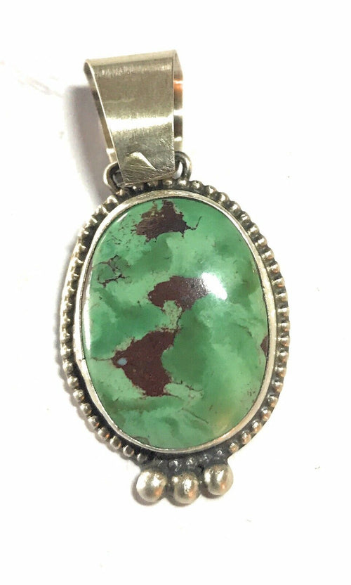 Navajo Turquoise  Sterling Silver Pendant