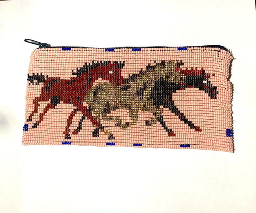 Handmade beaded southwestern Stallion Coin Purse