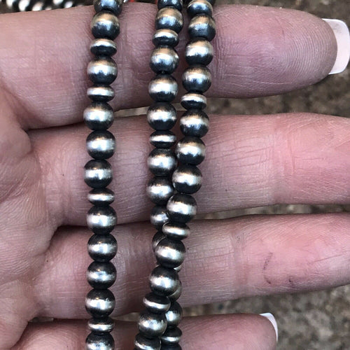 Navajo Natural Red Coral & Sterling Silver Naja Necklace