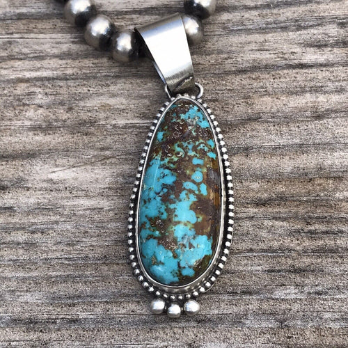 Navajo Turquoise  Sterling Silver Pendant