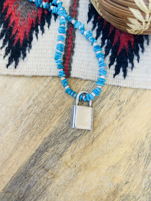 Navajo Sterling Silver Locket Pendant Signed