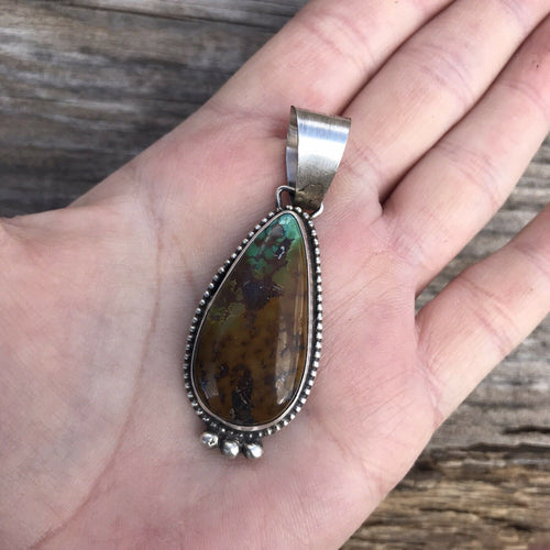 Navajo Turquoise  Sterling Silver Pendant