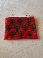 Handmade Beaded Saguaro Cactus Coin Purse