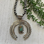 “The Statement Pendant” Handmade & Number 8 Turquoise Naja Pendant