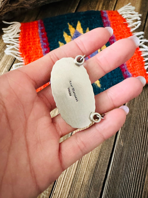 Navajo Sterling Silver & Number 8 Turquoise Necklace