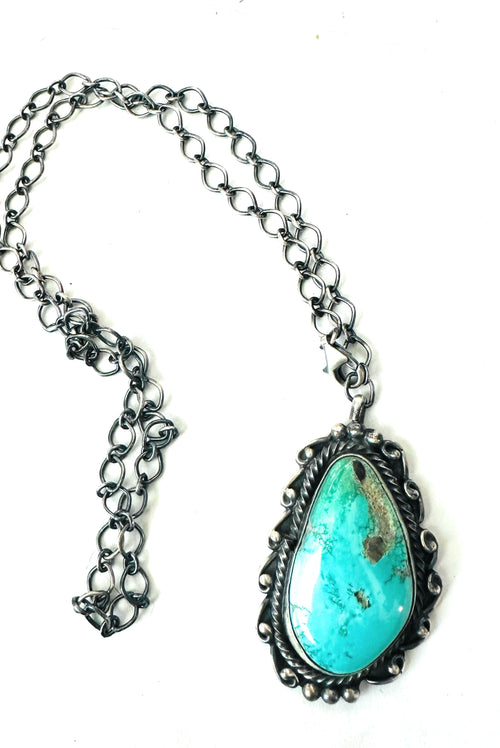 Navajo Sterling Silver & Turquoise Necklace