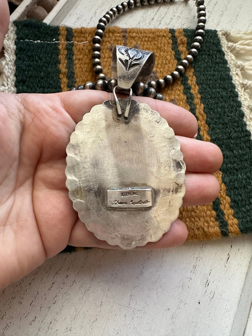 Beautiful Navajo Sterling Silver Chief Pendant Signed