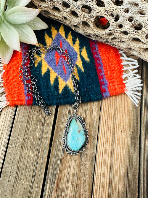 Navajo Sterling Silver & Turquoise Necklace