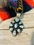 Navajo Golden Hills Turquoise & Sterling Silver Pendant