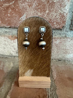 Nizhoni’s Handmade Sterling Silver Mother of Pearl Navajo Pearl Style Dangle Earrings