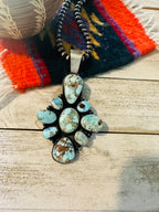 Navajo Golden Hills Turquoise & Sterling Silver Pendant by Paul Livingston