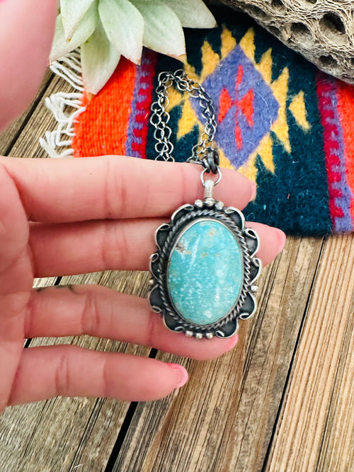 Navajo Sterling Silver & Turquoise Necklace