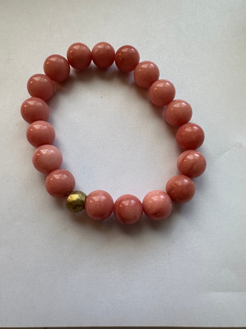 Handmade Beaded Stretch Bracelet Pink