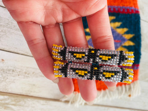 Navajo Handmade Beaded Barrette Set