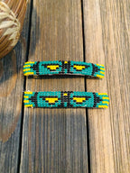 Navajo Handmade Beaded Barrette Set