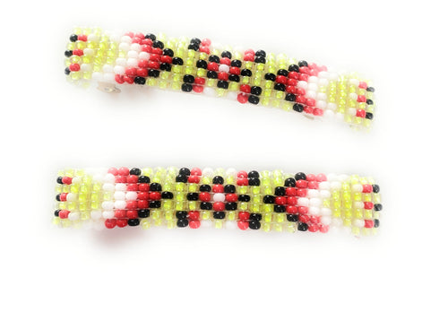 Navajo Handmade Beaded Barrette Set