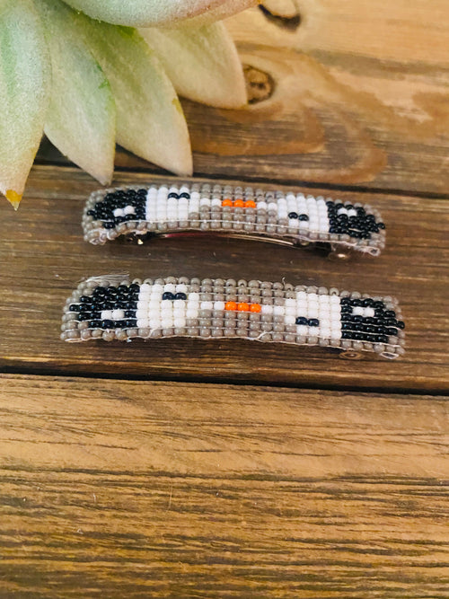 Navajo Handmade Beaded Barrette Set