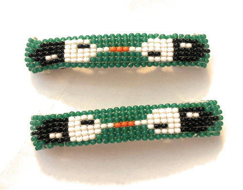 Navajo Handmade Beaded Barrette Set