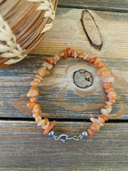 Navajo Carnelian & Sterling Silver Beaded Bracelet