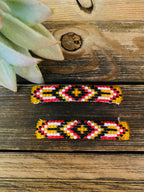 Navajo Handmade Beaded Barrette Set