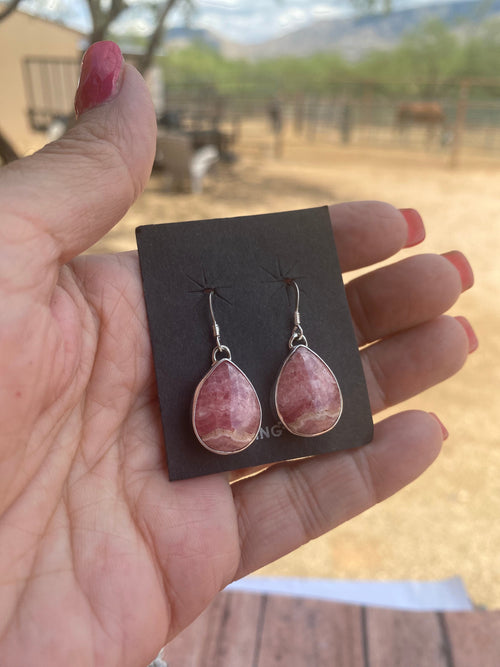 Navajo Rhodonite & Sterling Silver Beaded Necklace Set