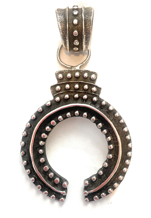 Navajo Sterling Silver Ball Cast Naja by Delbert Arviso