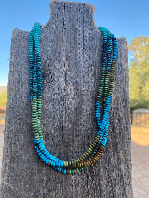 Navajo 3 Strand Kingman Turquoise 16-18 inches