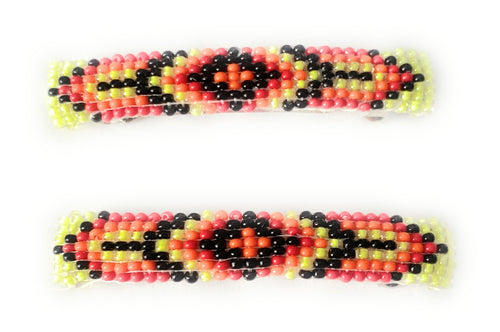 Navajo Handmade Beaded Barrette Set