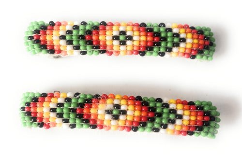 Navajo Handmade Beaded Barrette Set