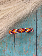 Navajo Made Beaded Leather Bracelet